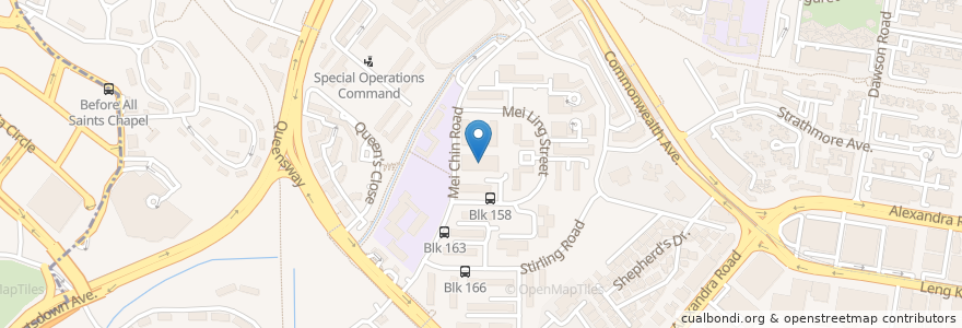 Mapa de ubicacion de Mei Chin Road Food Centre en Singapura, Central.