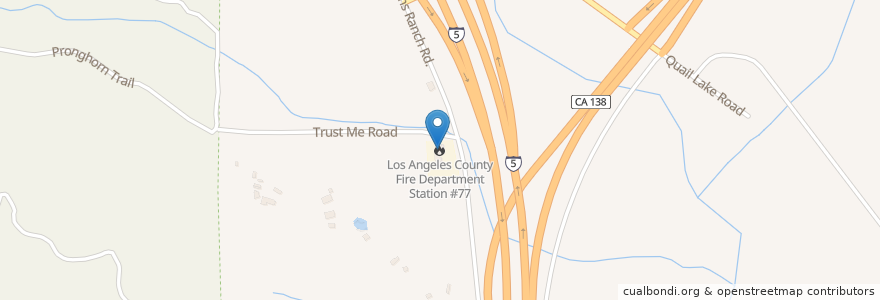 Mapa de ubicacion de Los Angeles County Fire Department Station #77 en アメリカ合衆国, カリフォルニア州, Los Angeles County.