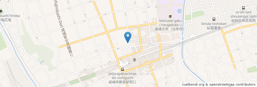 Mapa de ubicacion de 成城学園前郵便局 en Giappone, Tokyo, 世田谷区.