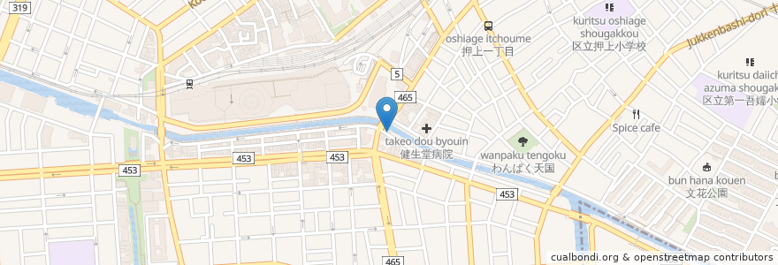 Mapa de ubicacion de 京成橋際公衆便所 en Giappone, Tokyo, 墨田区.