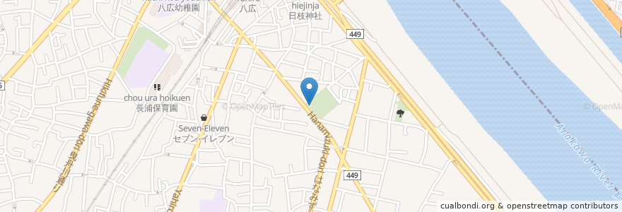 Mapa de ubicacion de 吾嬬西公園内公衆便所 en Japan, Tokio, 墨田区.