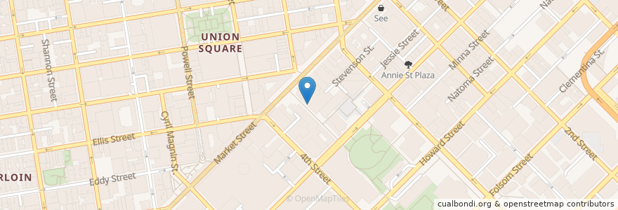 Mapa de ubicacion de Press Club en ایالات متحده آمریکا, کالیفرنیا, سان فرانسیسکو, سان فرانسیسکو.