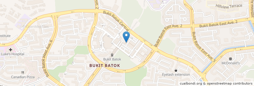 Mapa de ubicacion de Bukit Batok Interchange en Singapour, Southwest.