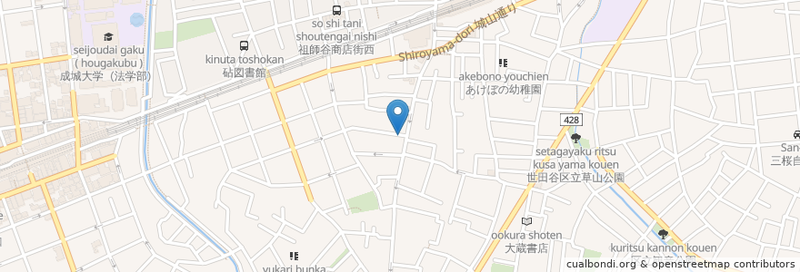 Mapa de ubicacion de キヌタ耳鼻咽喉科 en Japan, Tokyo, Setagaya.