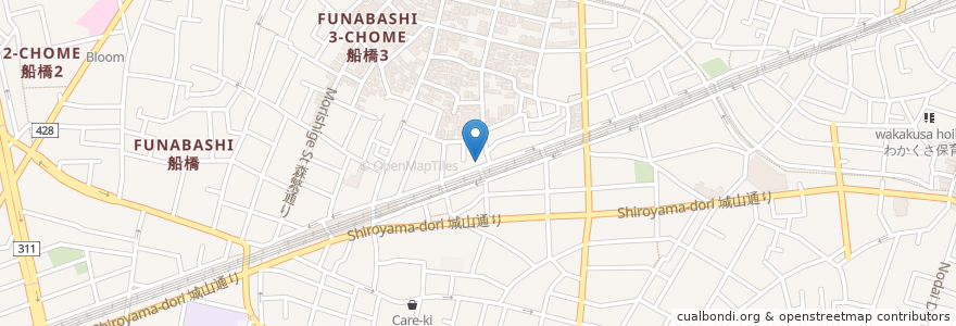 Mapa de ubicacion de ファミリィ薬局 en Japón, Tokio, Setagaya.