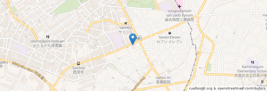 Mapa de ubicacion de モービル en 日本, 東京都, 世田谷区.