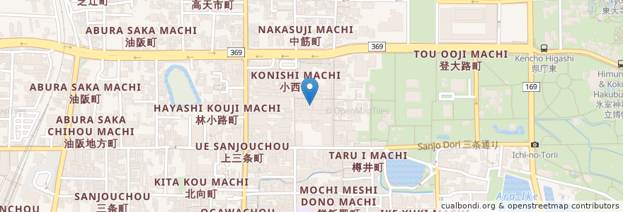 Mapa de ubicacion de cafe cachette en Jepun, 奈良県, 奈良市.