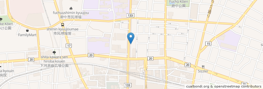 Mapa de ubicacion de なみき薬局 en Giappone, Tokyo, 府中市.
