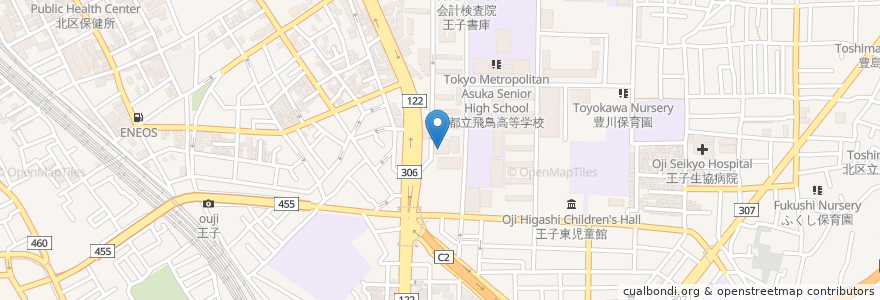 Mapa de ubicacion de 東京成徳大学大学院 en Япония, Токио, Кита.