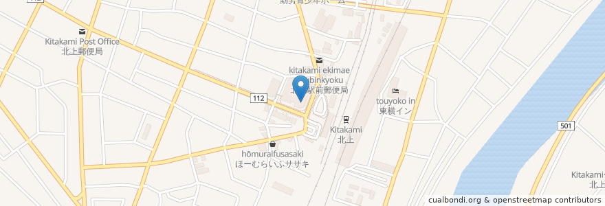 Mapa de ubicacion de コーヒーショップ ルピー en Giappone, Prefettura Di Iwate, 北上市.