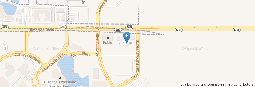 Mapa de ubicacion de Back Bar en United States, Florida, Pinellas County, St. Petersburg.