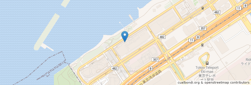 Mapa de ubicacion de スターバックス en Jepun, 東京都, 江東区, 港区.