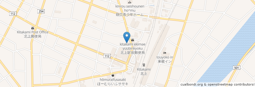 Mapa de ubicacion de Beer Restaurant ARIV en Japon, Préfecture D'Iwate, 北上市.