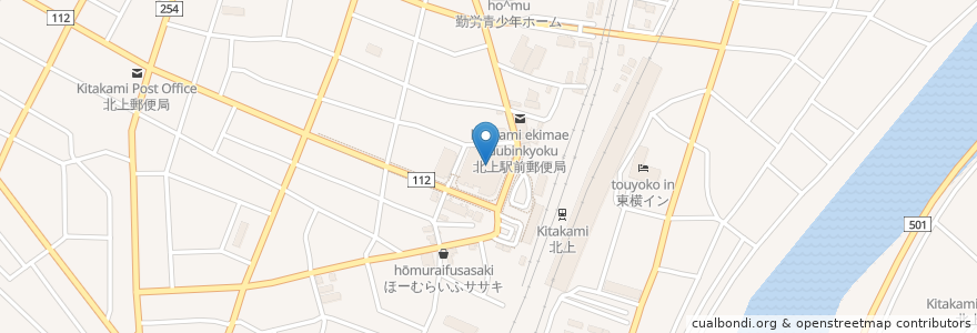 Mapa de ubicacion de さいとう心療内科 en Japon, Préfecture D'Iwate, 北上市.