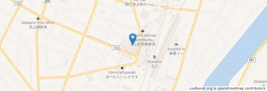 Mapa de ubicacion de 北上市生涯学習センター en 日本, 岩手県, 北上市.