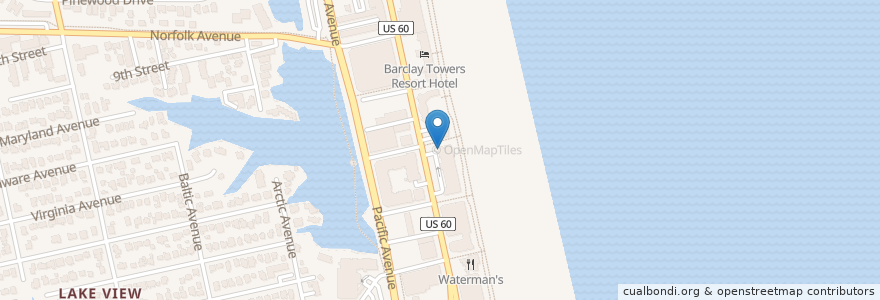 Mapa de ubicacion de Mahi Mah's en 미국, 버지니아, Virginia Beach.