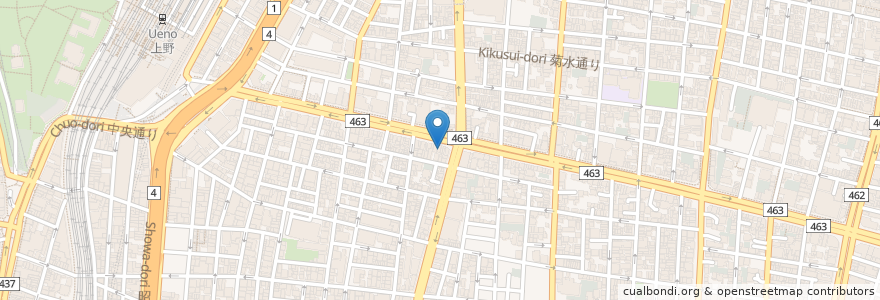 Mapa de ubicacion de マクドナルド en Japan, 東京都, 台東区.