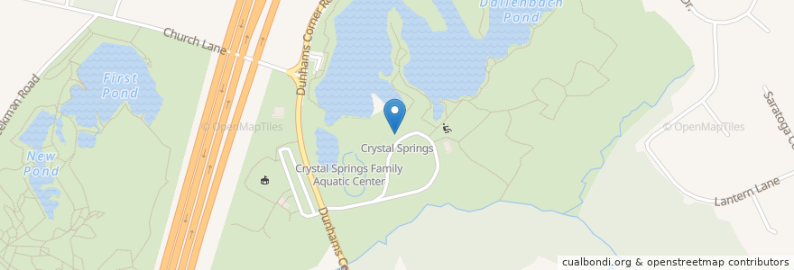 Mapa de ubicacion de Crystal Springs en ایالات متحده آمریکا, نیوجرسی, Middlesex County, East Brunswick Township.