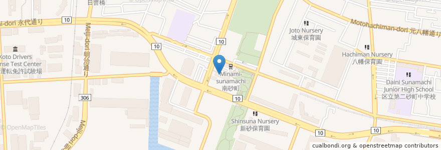 Mapa de ubicacion de 温野菜 en Japón, Tokio, Koto.