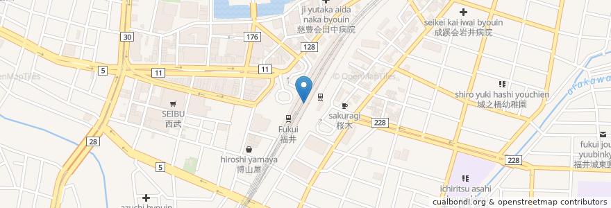 Mapa de ubicacion de cafe COLORADO en Japan, 福井県, 福井市.