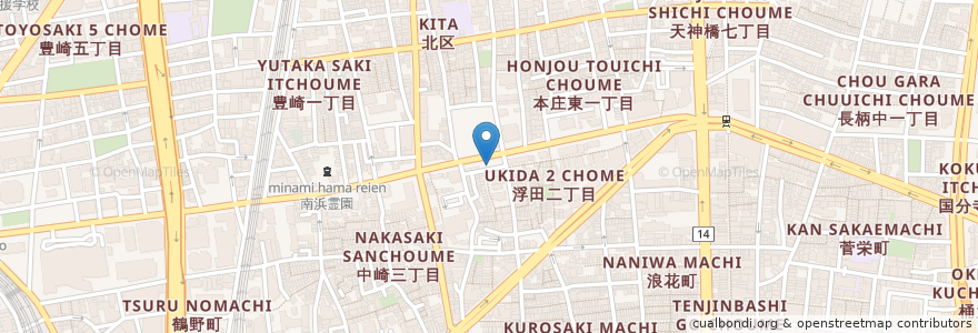 Mapa de ubicacion de PZONE en Japón, Prefectura De Osaka, Osaka, 北区.