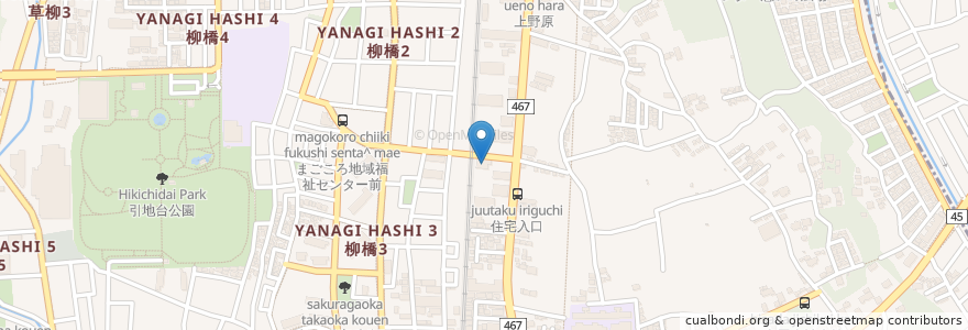 Mapa de ubicacion de 東京餃子軒 en 日本, 神奈川県, 大和市.