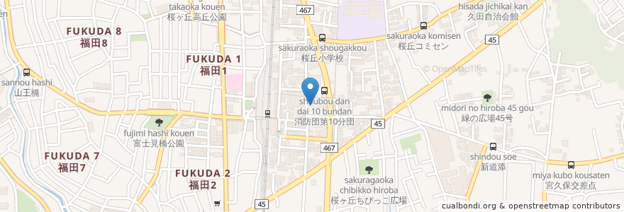 Mapa de ubicacion de 金毘羅神社 en Japan, 神奈川県, 大和市.