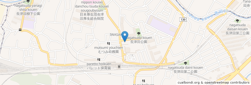 Mapa de ubicacion de 緑消防署長津田出張所 en Japan, 神奈川県, Yokohama, 緑区.