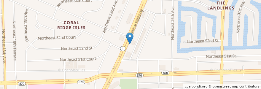 Mapa de ubicacion de Fort Lauderdale Baptist Church en 미국, 플로리다주, Broward County, Fort Lauderdale.