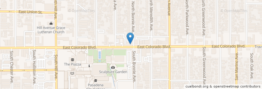 Mapa de ubicacion de AU79 Tea Express en Stati Uniti D'America, California, Los Angeles County, Pasadena.