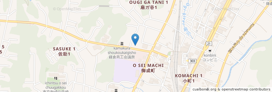 Mapa de ubicacion de スターバックス en ژاپن, 神奈川県, 鎌倉市.
