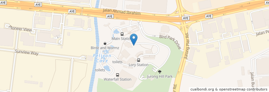 Mapa de ubicacion de toilets en Singapura, Southwest.