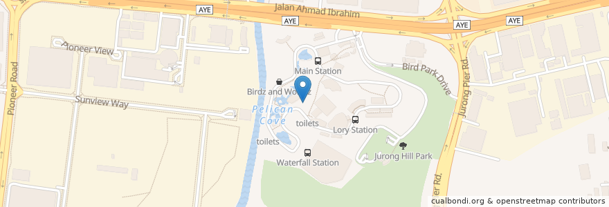 Mapa de ubicacion de Songbird Terrace en Singapore, Southwest.