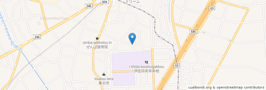 Mapa de ubicacion de ろんめん en Japón, Prefectura De Kanagawa, 厚木市.