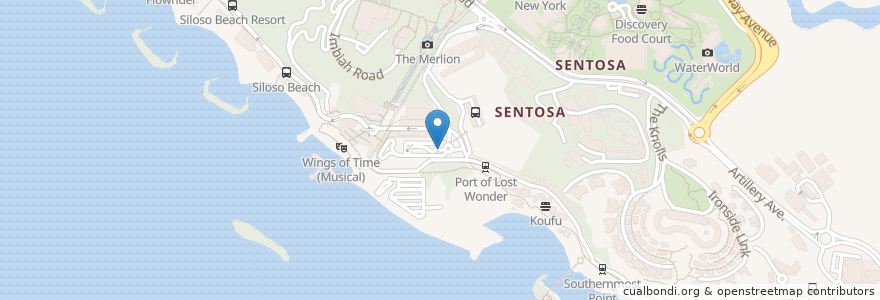 Mapa de ubicacion de Beach en Singapur, Southwest.