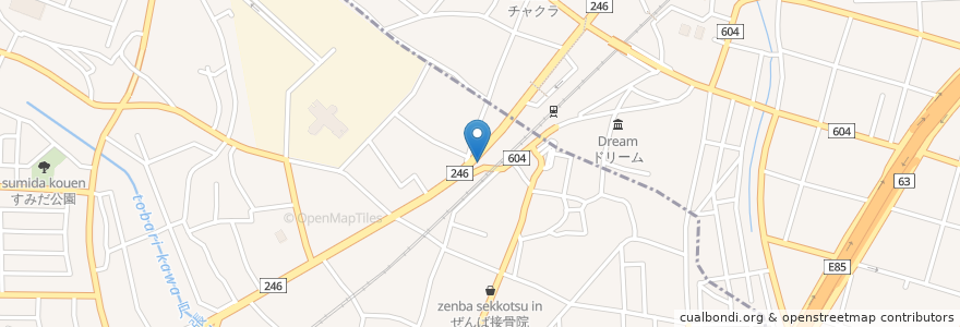 Mapa de ubicacion de まるなが en 日本, 神奈川縣, 厚木市.
