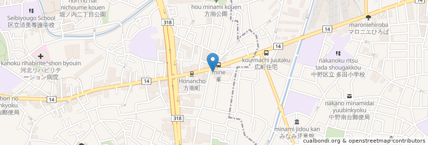Mapa de ubicacion de ドトールコーヒーショップ en Japón, Tokio, Suginami.