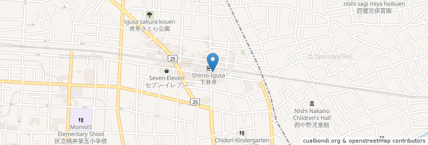 Mapa de ubicacion de 東京信用金庫 en 일본, 도쿄도, 杉並区.