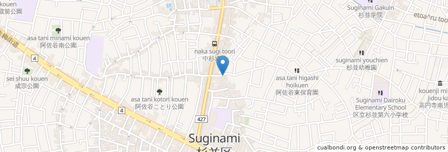 Mapa de ubicacion de ドトールコーヒーショップ en Japão, Tóquio, 杉並区.
