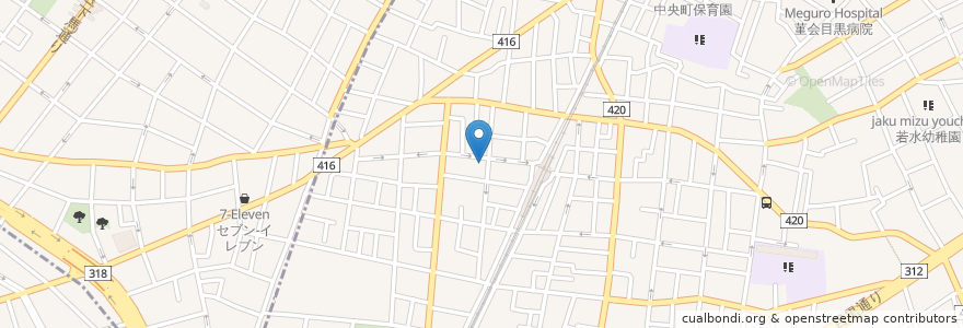 Mapa de ubicacion de スターバックス en Jepun, 東京都, 目黒区.