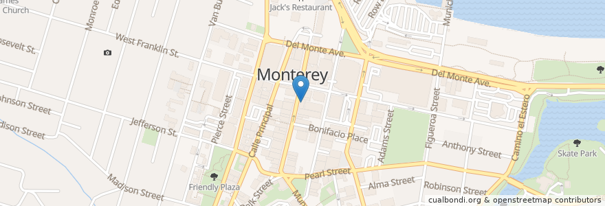 Mapa de ubicacion de Full Moon en Stati Uniti D'America, California, Monterey County, Monterey.