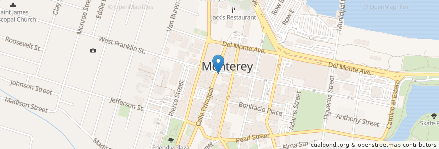 Mapa de ubicacion de Subway en 미국, 캘리포니아주, Monterey County, Monterey.