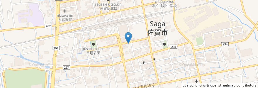 Mapa de ubicacion de 坐・和民 en 日本, 佐賀県, 佐賀市.