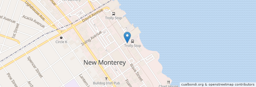 Mapa de ubicacion de Johnny Rockets en Соединённые Штаты Америки, Калифорния, Monterey County, Monterey.