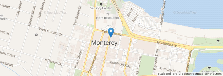 Mapa de ubicacion de Taco Bell en Соединённые Штаты Америки, Калифорния, Monterey County, Monterey.