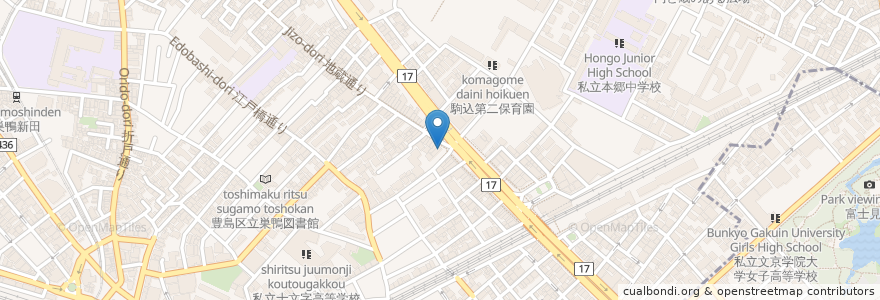 Mapa de ubicacion de 萬盛堂薬局 en Japonya, 東京都, 豊島区.