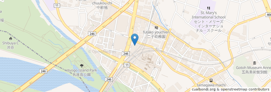 Mapa de ubicacion de スターバックスコーヒー en Jepun, 東京都, 世田谷区.