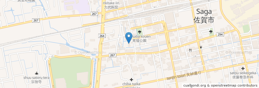 Mapa de ubicacion de 弘法寺 en 일본, 사가현, 佐賀市.