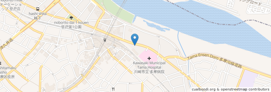 Mapa de ubicacion de たから薬局 en Japão, 神奈川県, 川崎市, 多摩区.