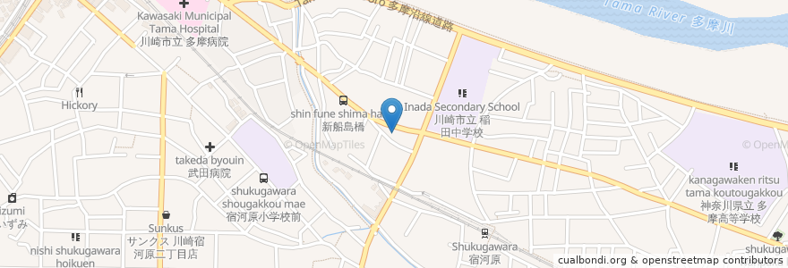 Mapa de ubicacion de えんどうもん en اليابان, كاناغاوا, 川崎市, 多摩区.